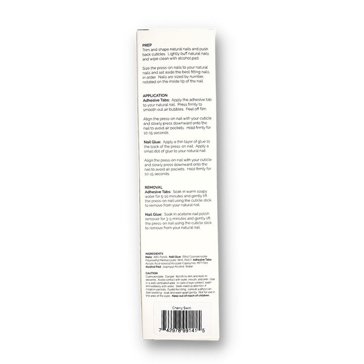 Modern Abstract Black Swirl Press-On Nails