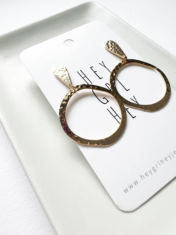 Hammered Hoop Earrings