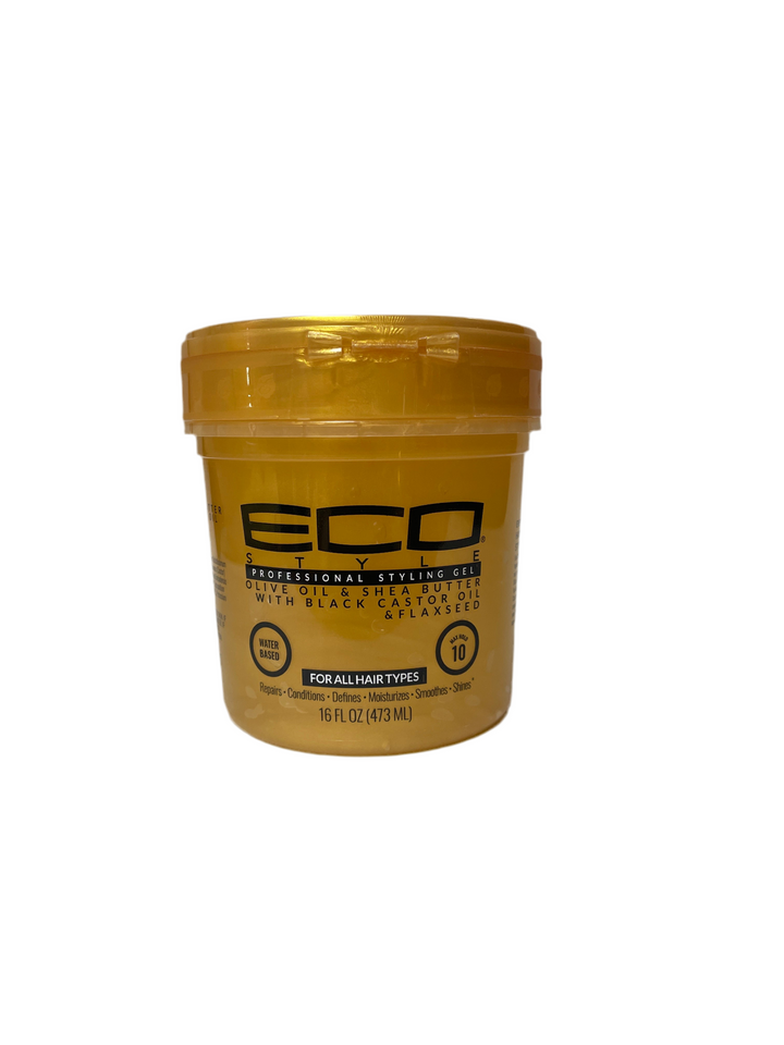 Ecostyle Olive Oil & Shea Butter Black Castor Oil Gel Gold 16oz