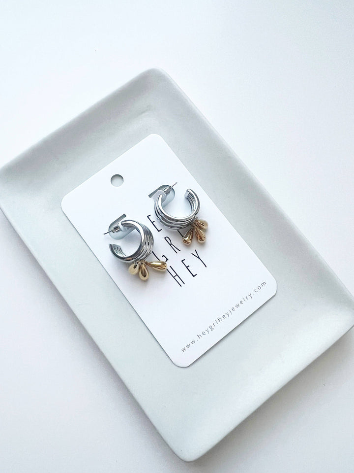 Silver and Gold Hoop Earrings