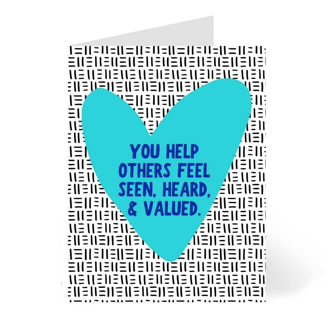 CheerNotes - Valued | greeting card | encouragement quote