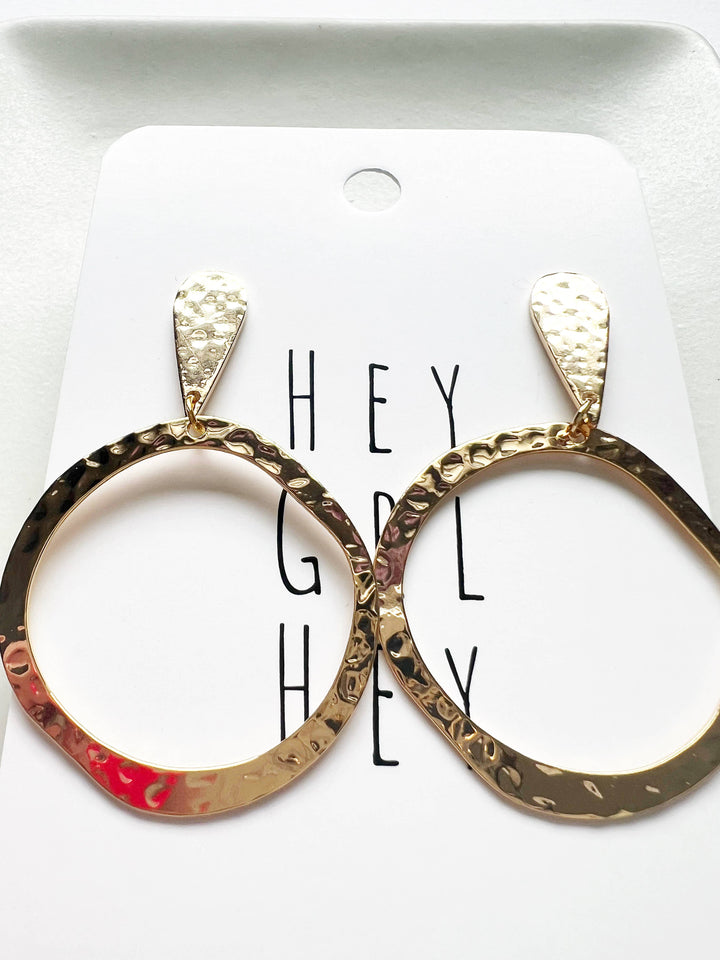 Hammered Hoop Earrings