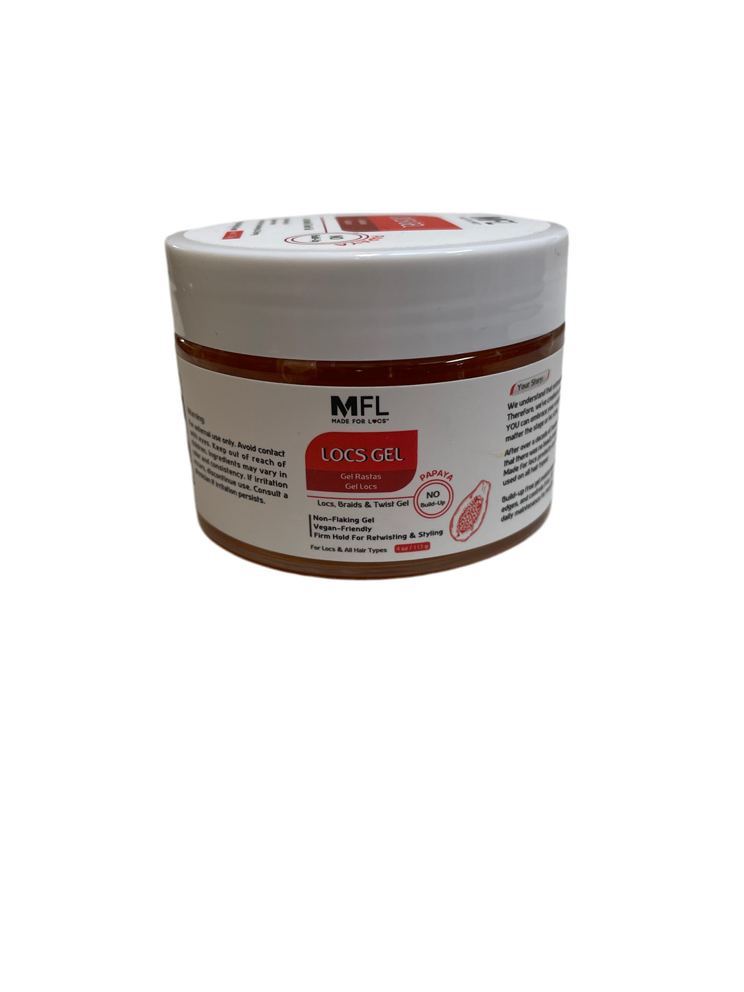 Made For Locs - Locs, Braids & Retwisting Firm Hold Gel | 4 oz: Papaya