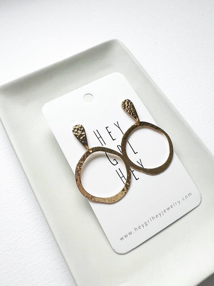 Hammered Hoop Earrings