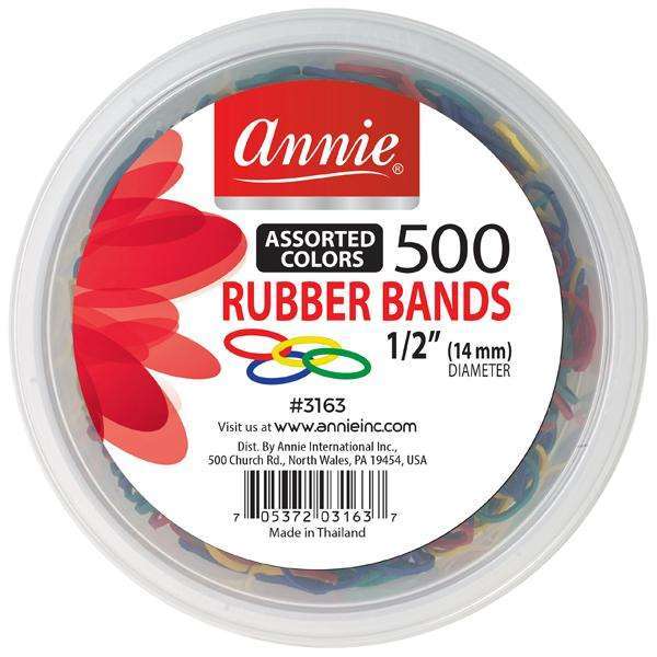 Annie Rubber Bands 500Ct Asst Color Tub