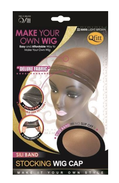 Qfitt Sili Band Stocking Wig Cap Light Brown
