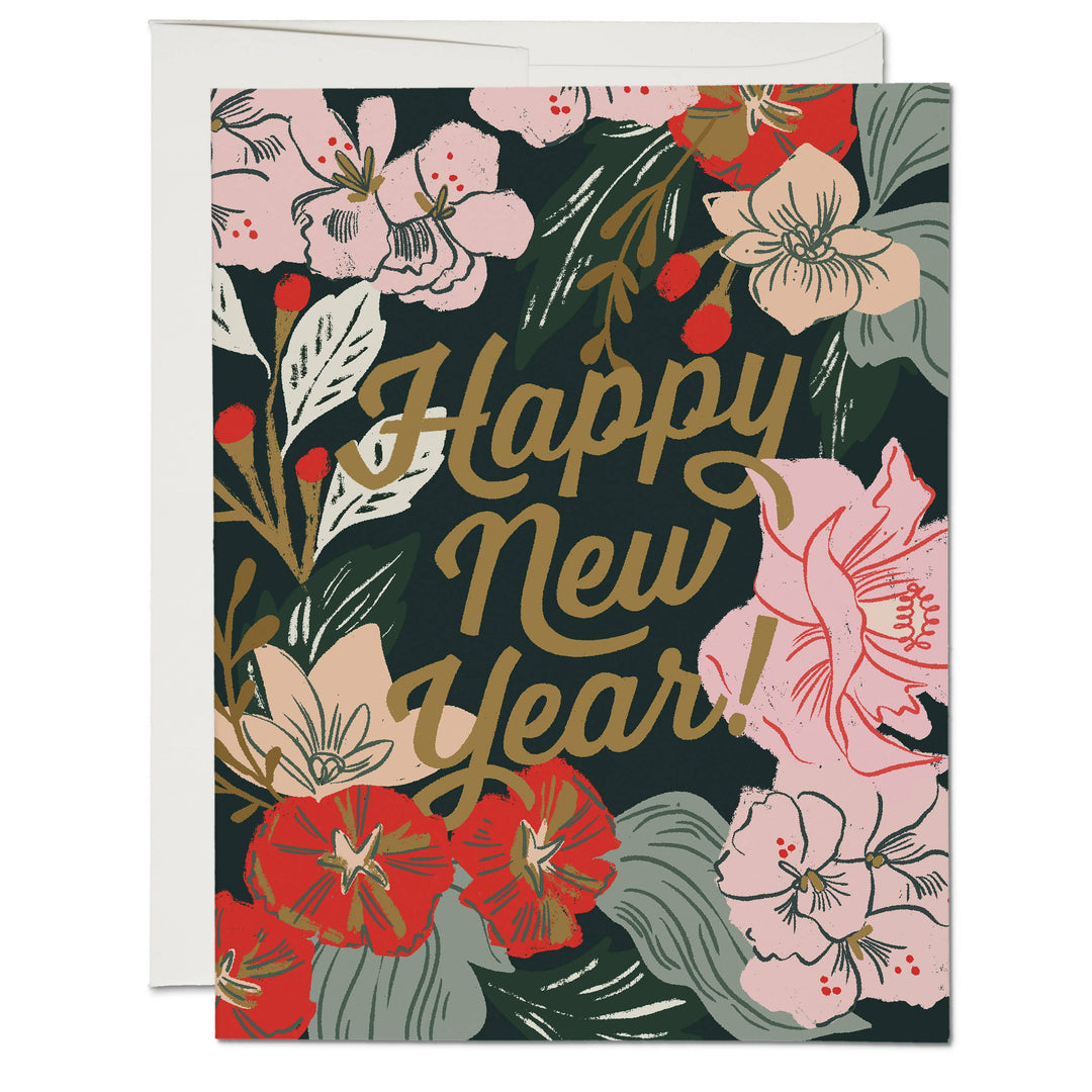 New Years Bouquet Greeting Card