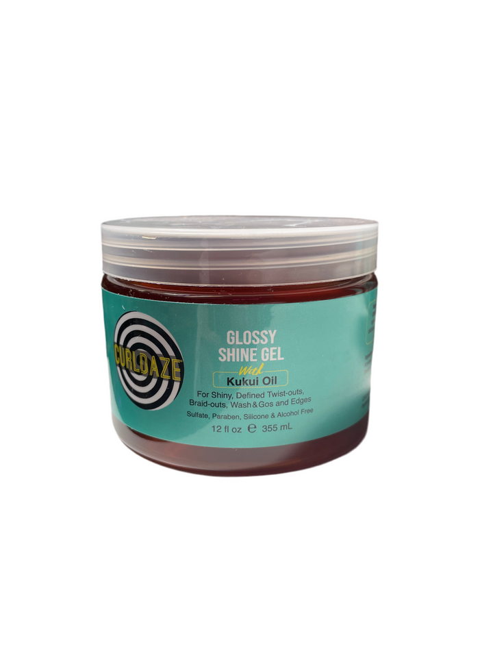 CurlDaze Glossy Shine Gel with Kukui Oil 12oz