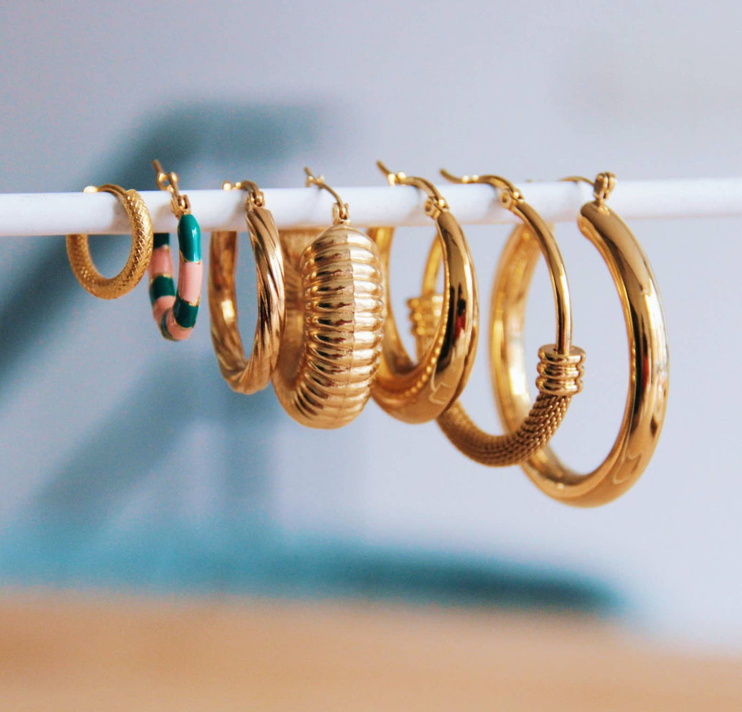 Gold Thicc Hoops