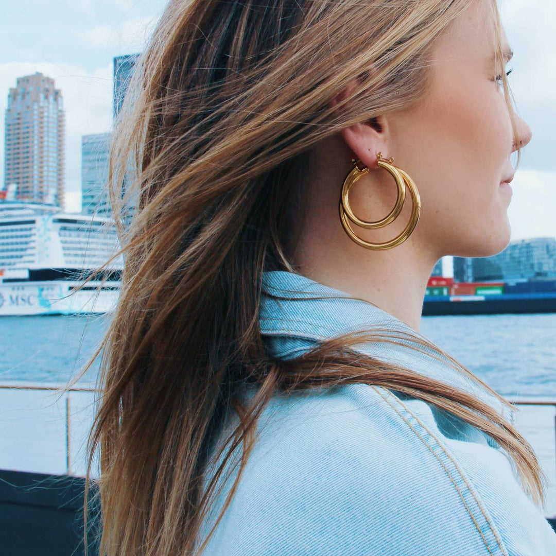 Gold Thicc Hoops