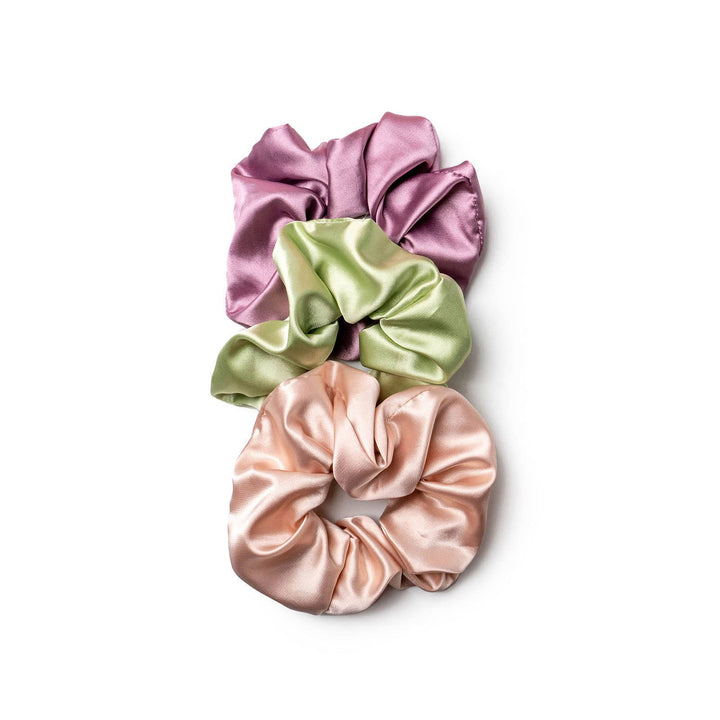 DM Merchandising - Lemon Lavender Mane Squeeze Oversized Satin Scrunchies 3pack