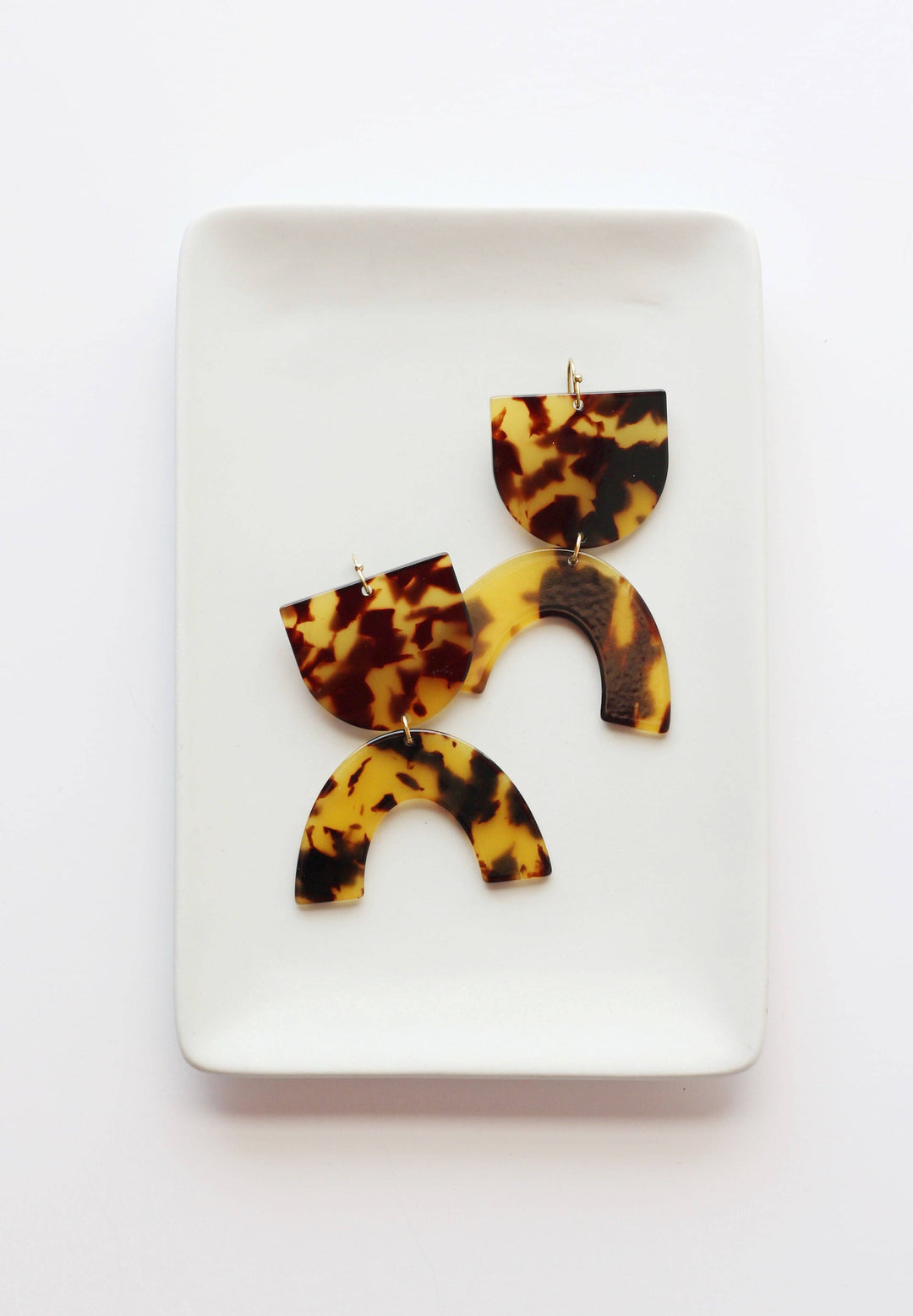 Amber Tortoise Shell Earring