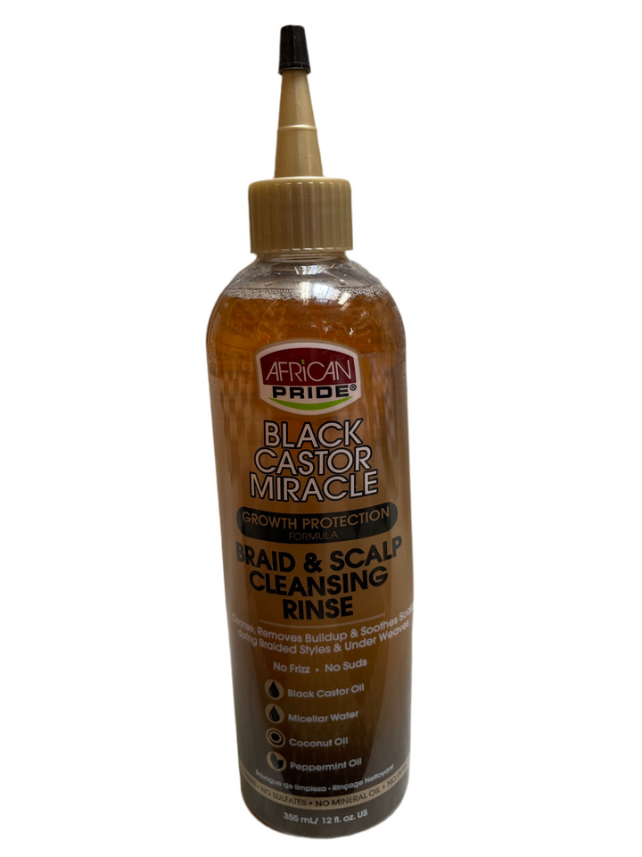 African Pride Black Castor Miracle Braid & Scalp Cleansing Rinse