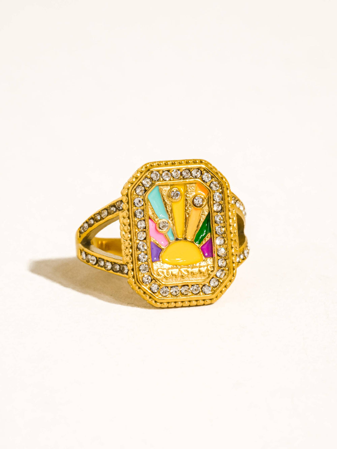 18K Gold Non-Tarnish Statement Ring