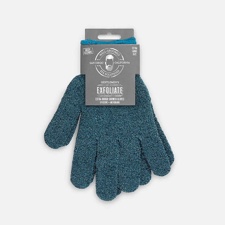 XL Extra Rough Shower Gloves - Dark Teal