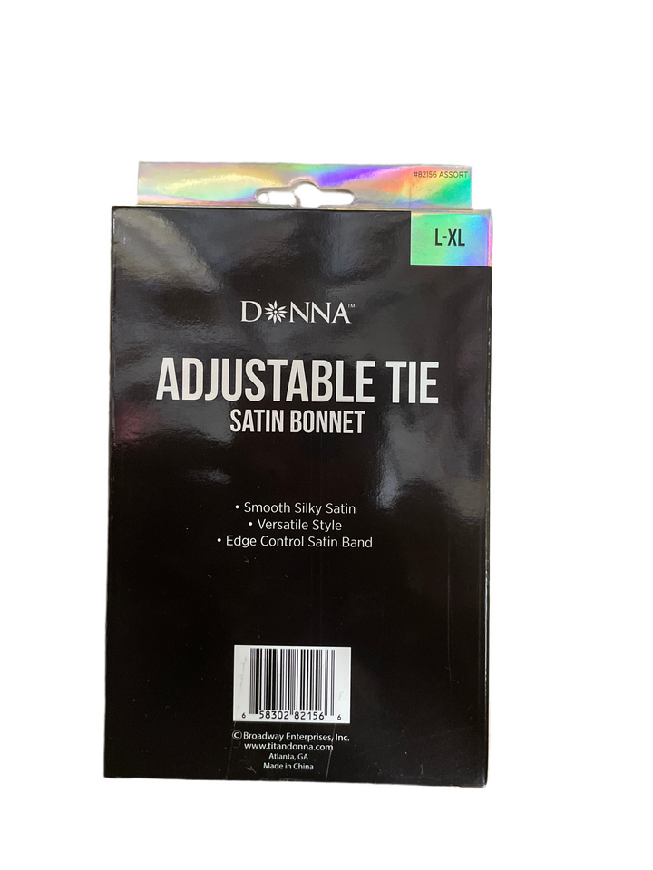 Adjustable Tie Satin Bonnet ￼