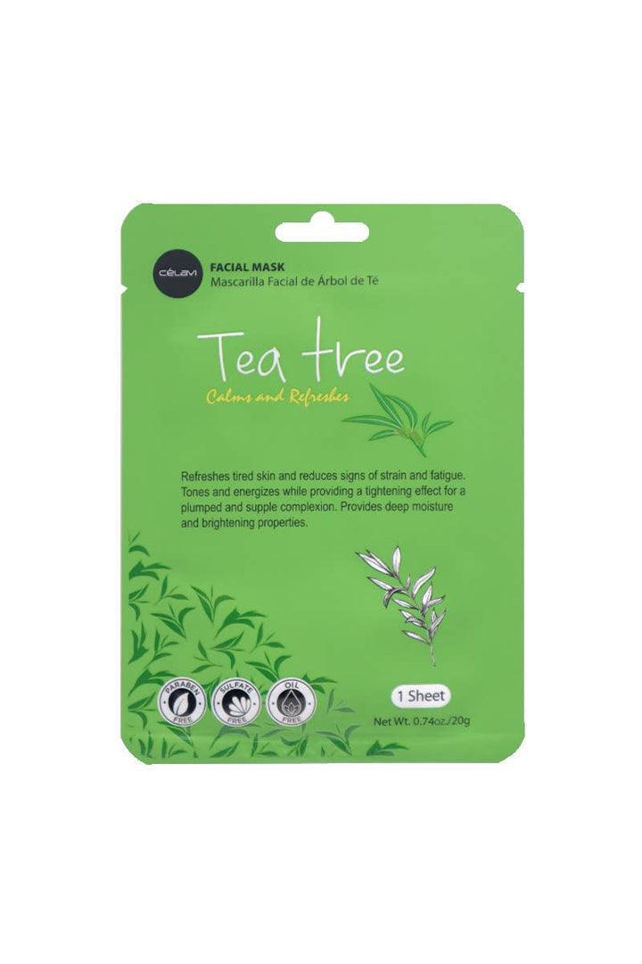 Celavi Tea Tree Facial Mask Calms & Refreshes