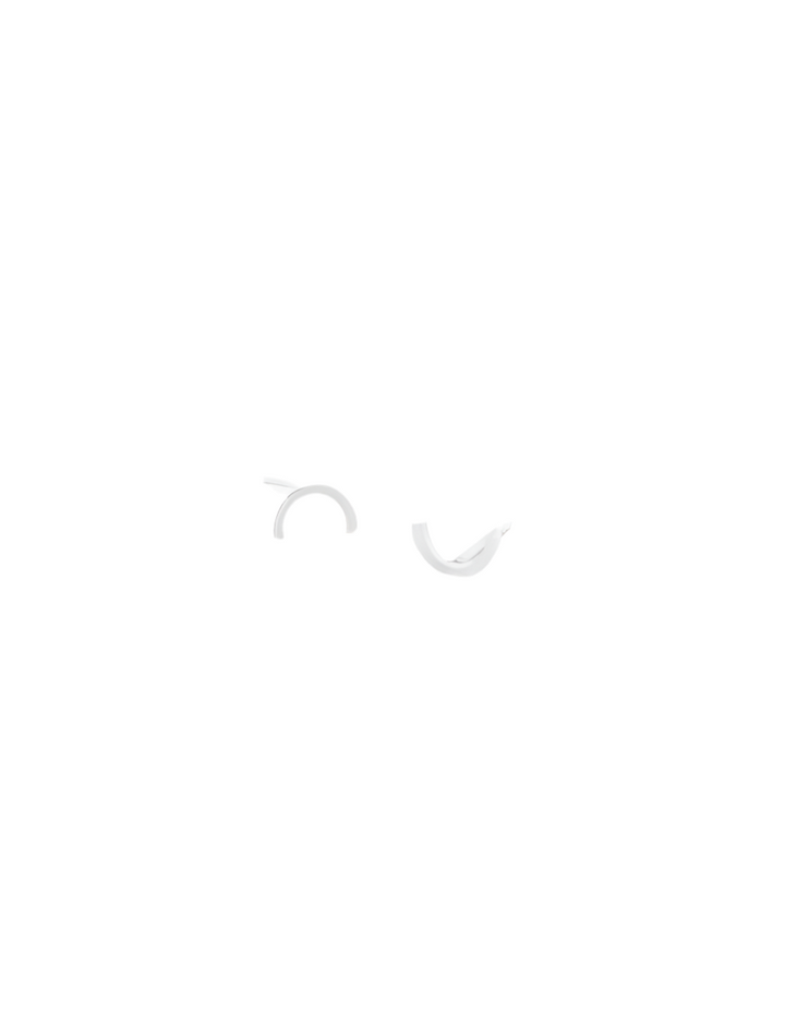Silver Mini Arc Stud Earrings