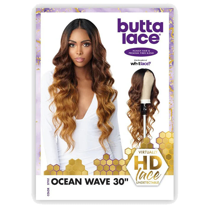 Sensationnel Human Hair Blend HD Butta Lace Front Wig - Ocean Wave 30"