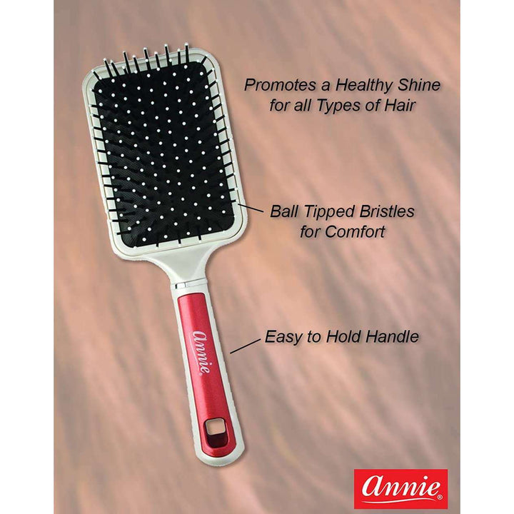 Annie Pearly Deluxe Paddle Brush Red