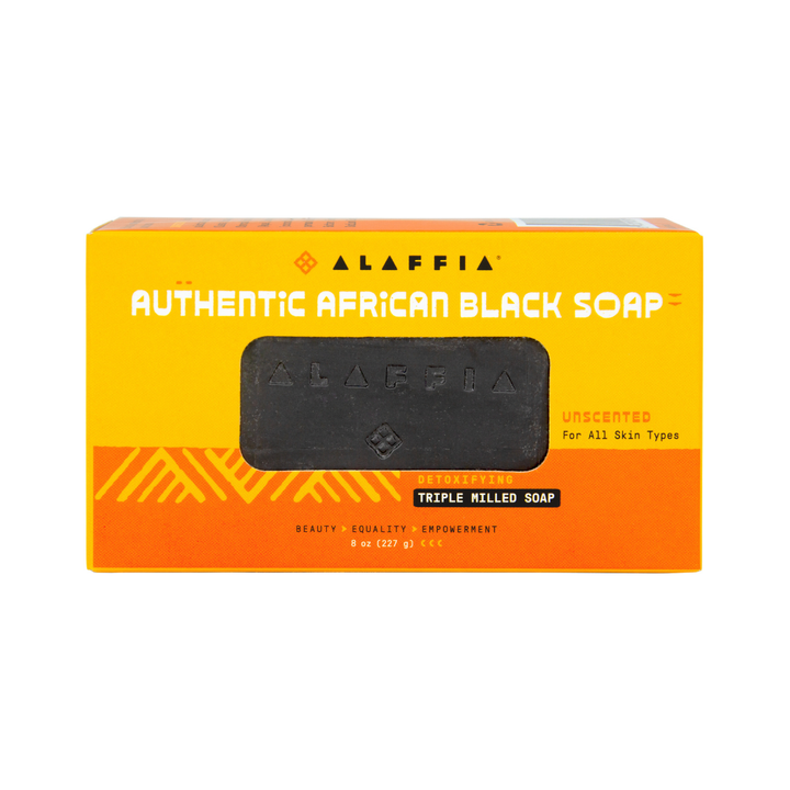 Alaffia - African Black Soap Bar Soap, 8oz, Unscented