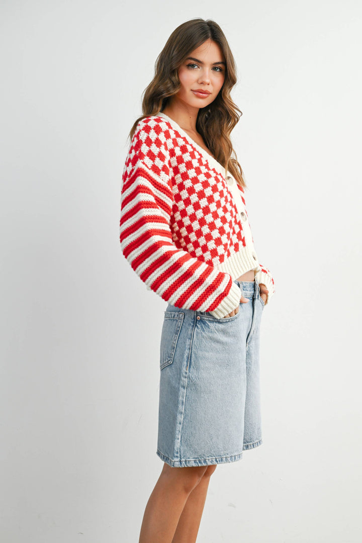 Oversized Colorful Cardigan