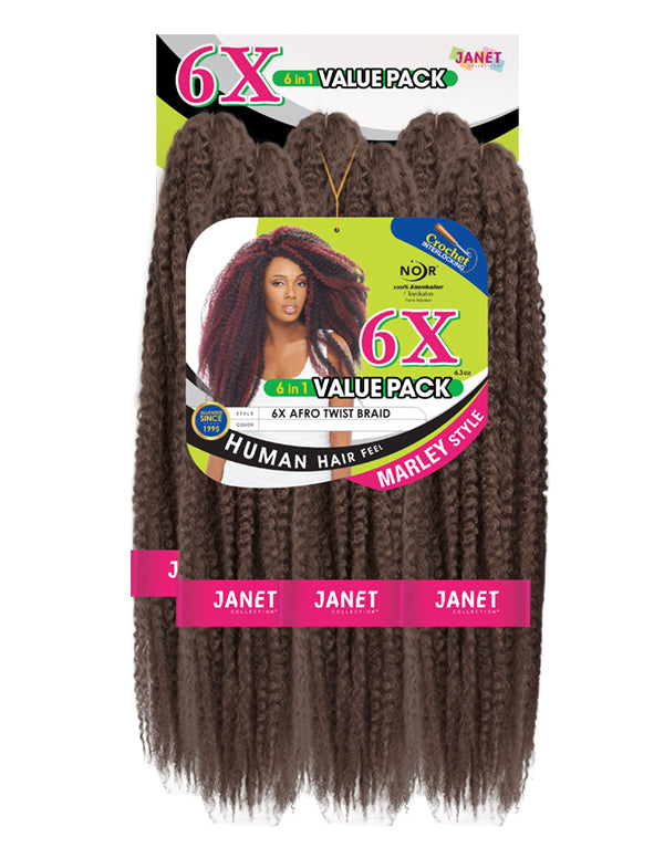Janet Collection Afro Twist Marley Hair 6X