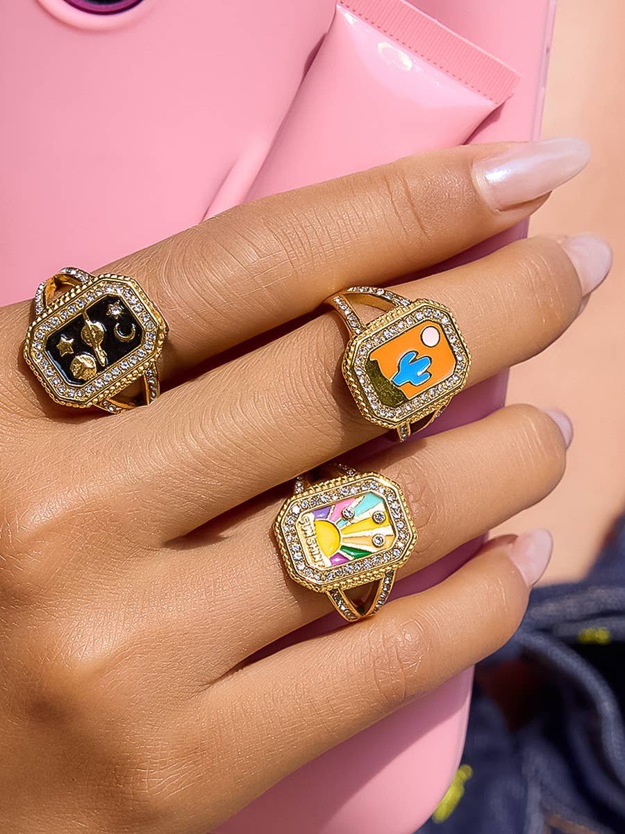 18K Gold Non-Tarnish Statement Ring