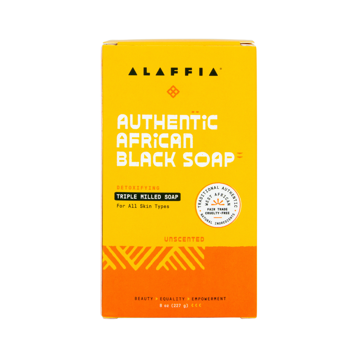 Alaffia - African Black Soap Bar Soap, 8oz, Unscented