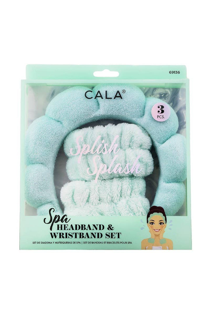 CALA Spa Headband & Wristband Set