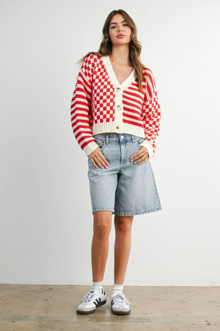 Oversized Colorful Cardigan