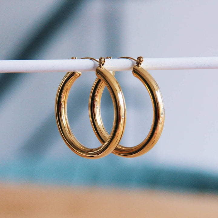 Gold Thicc Hoops