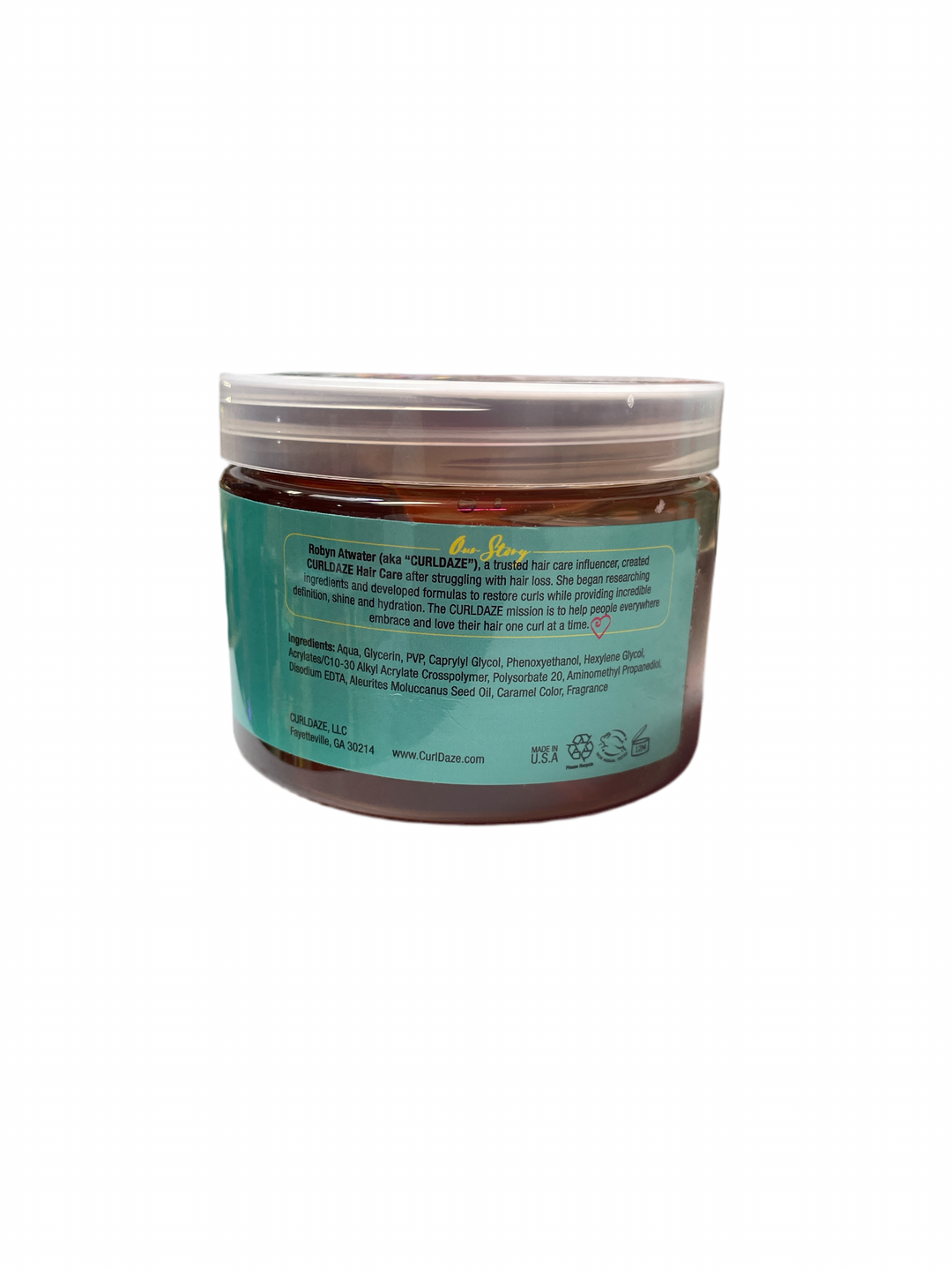 CurlDaze Glossy Shine Gel with Kukui Oil 12oz
