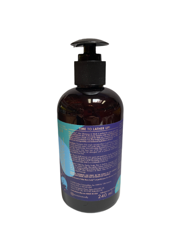 As I Am Born Curly Aloe Shampoo and Wash for Babies and Children