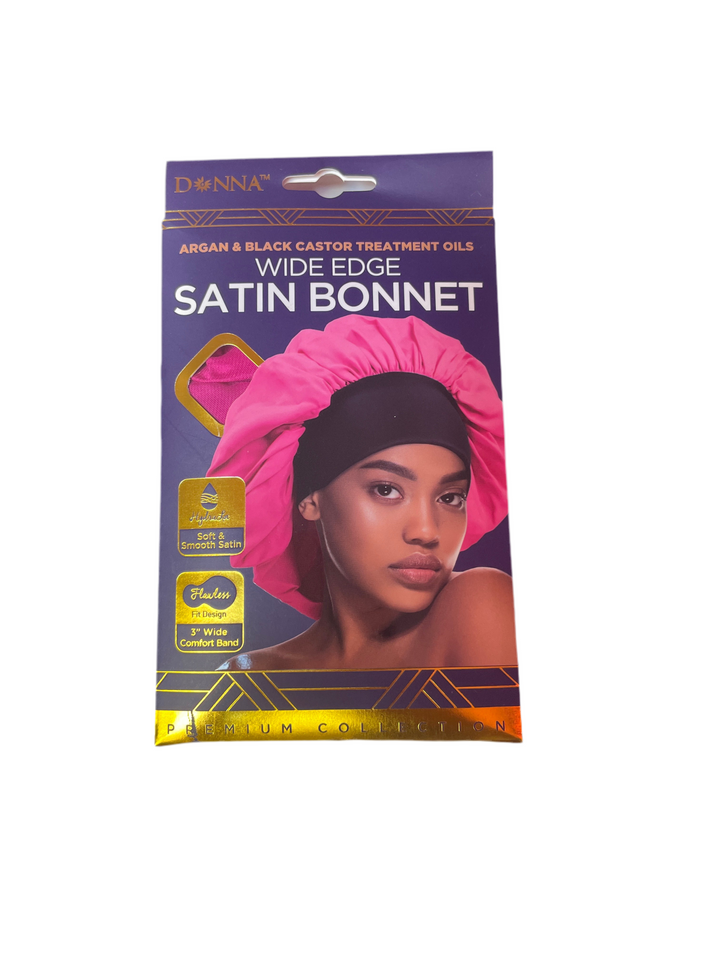 Donna - Premium Wide Edge Satin Bonnet ￼