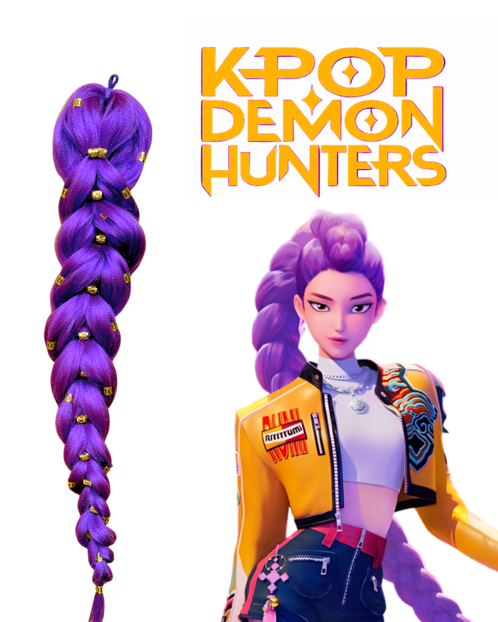 Rumi Inspired Braided Ponytail Extension - K-Pop Demon Hunters Dress-Up Hair Accessory