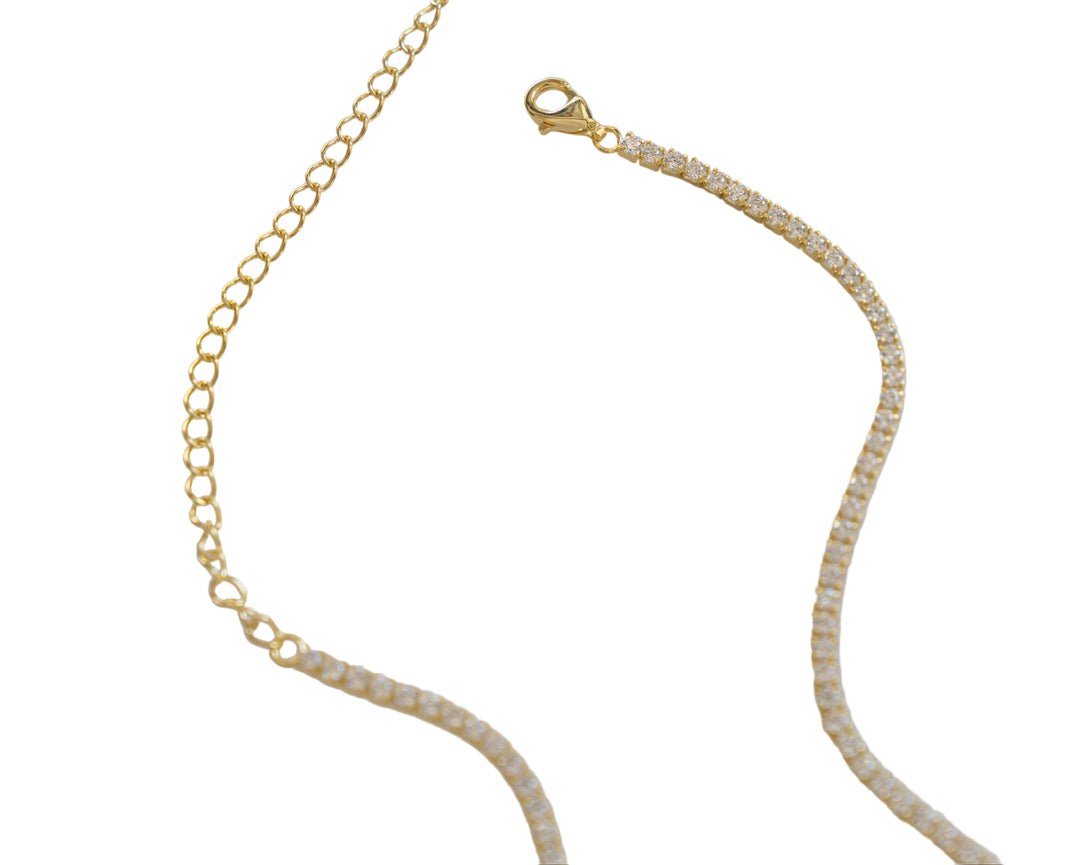 18K Gold Plated Tennis Necklace