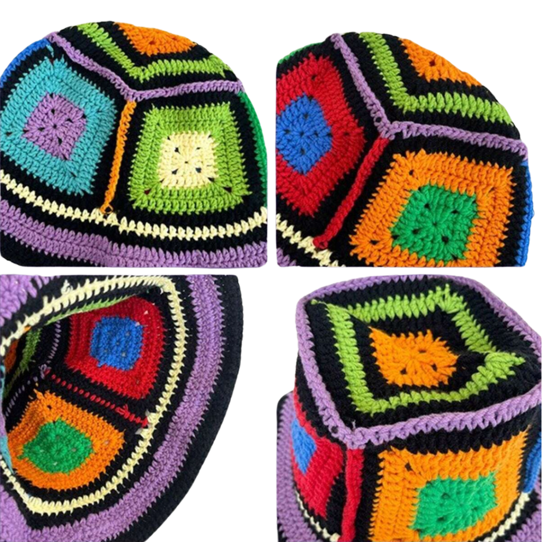 Crochet Bucket Hat (Multi)