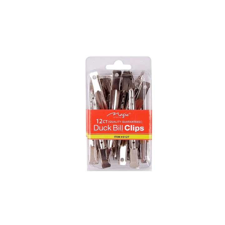 Silver Duck Bill Clips 12 Count