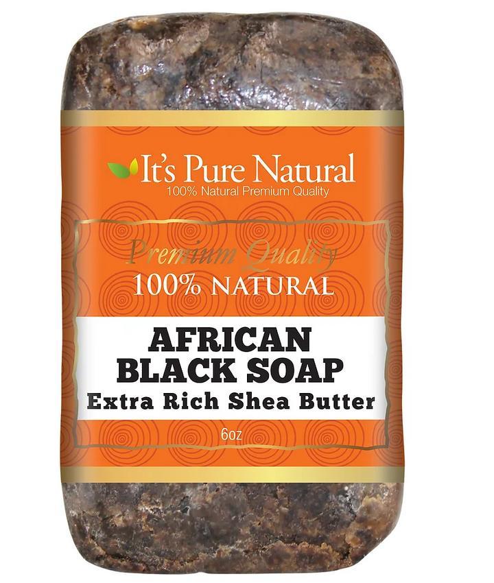 It's Pure Natural African Black Soap, Extra Rich Shea Butter 6oz