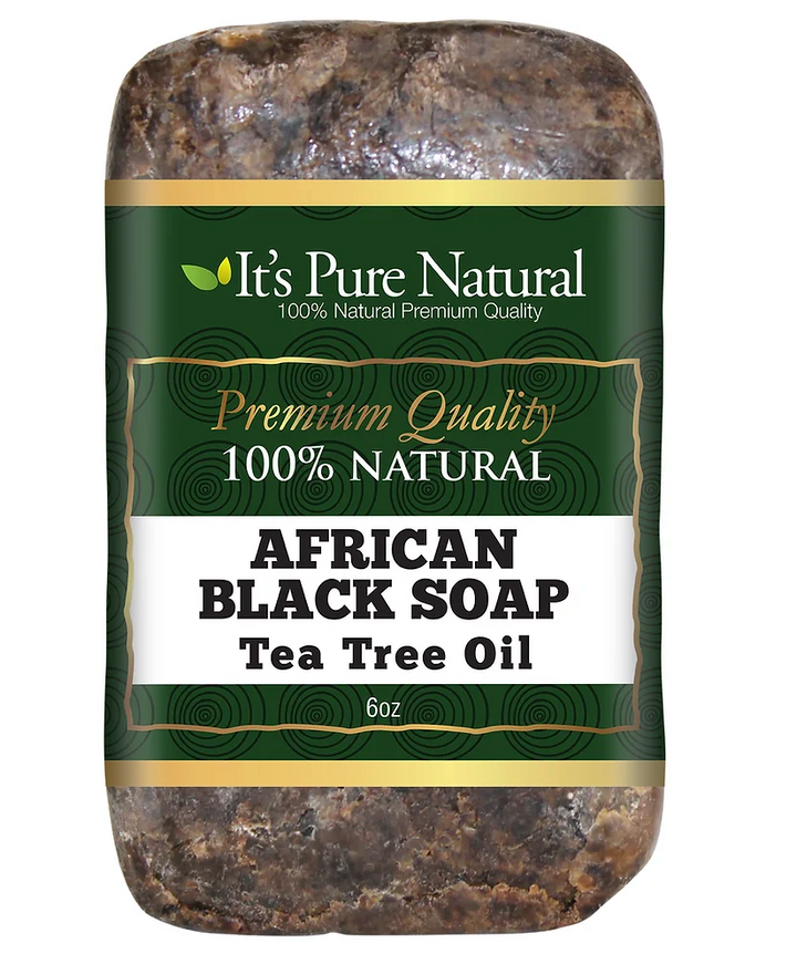 It's Pure Natural African Black Soap, Tea Tree Oil 6oz