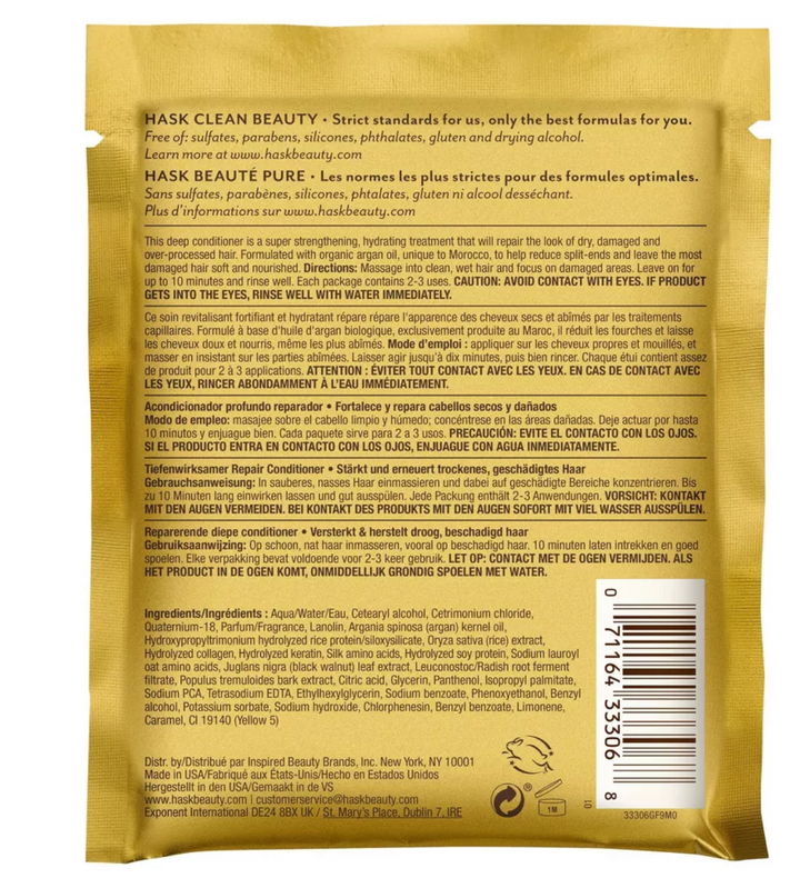 Hask Argan Oil Repairing Deep Conditioner Packet 1.75oz