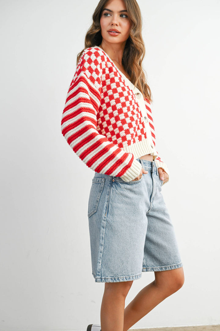 Oversized Colorful Cardigan