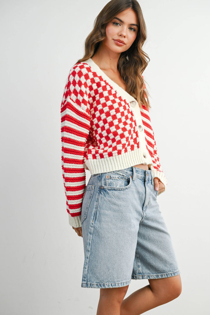 Oversized Colorful Cardigan