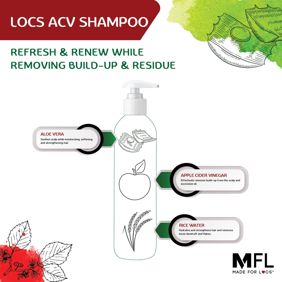 Made For Locs - Locs Vegan Apple Cider Vinegar Shampoo (8oz)