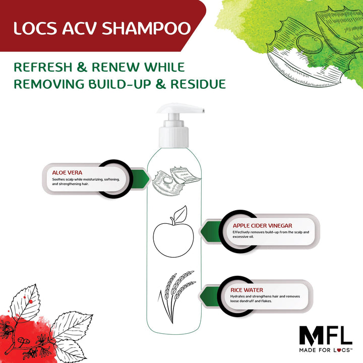 Made For Locs - Locs Vegan Apple Cider Vinegar Shampoo (8oz)