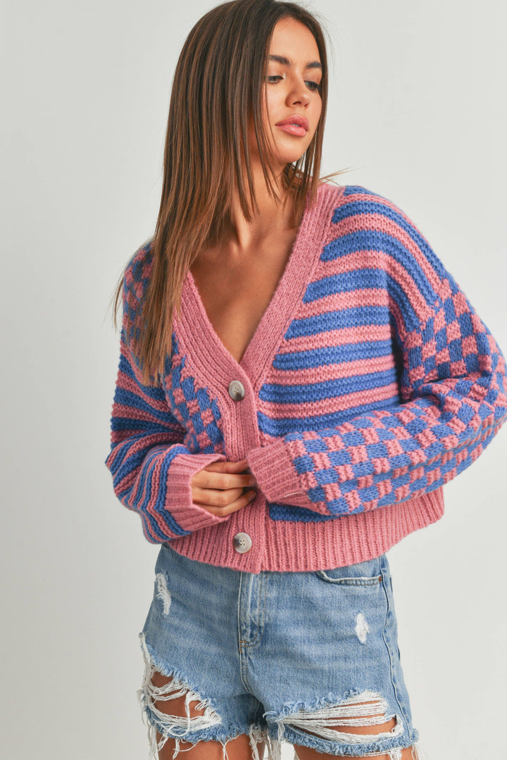 Oversized Colorful Cardigan