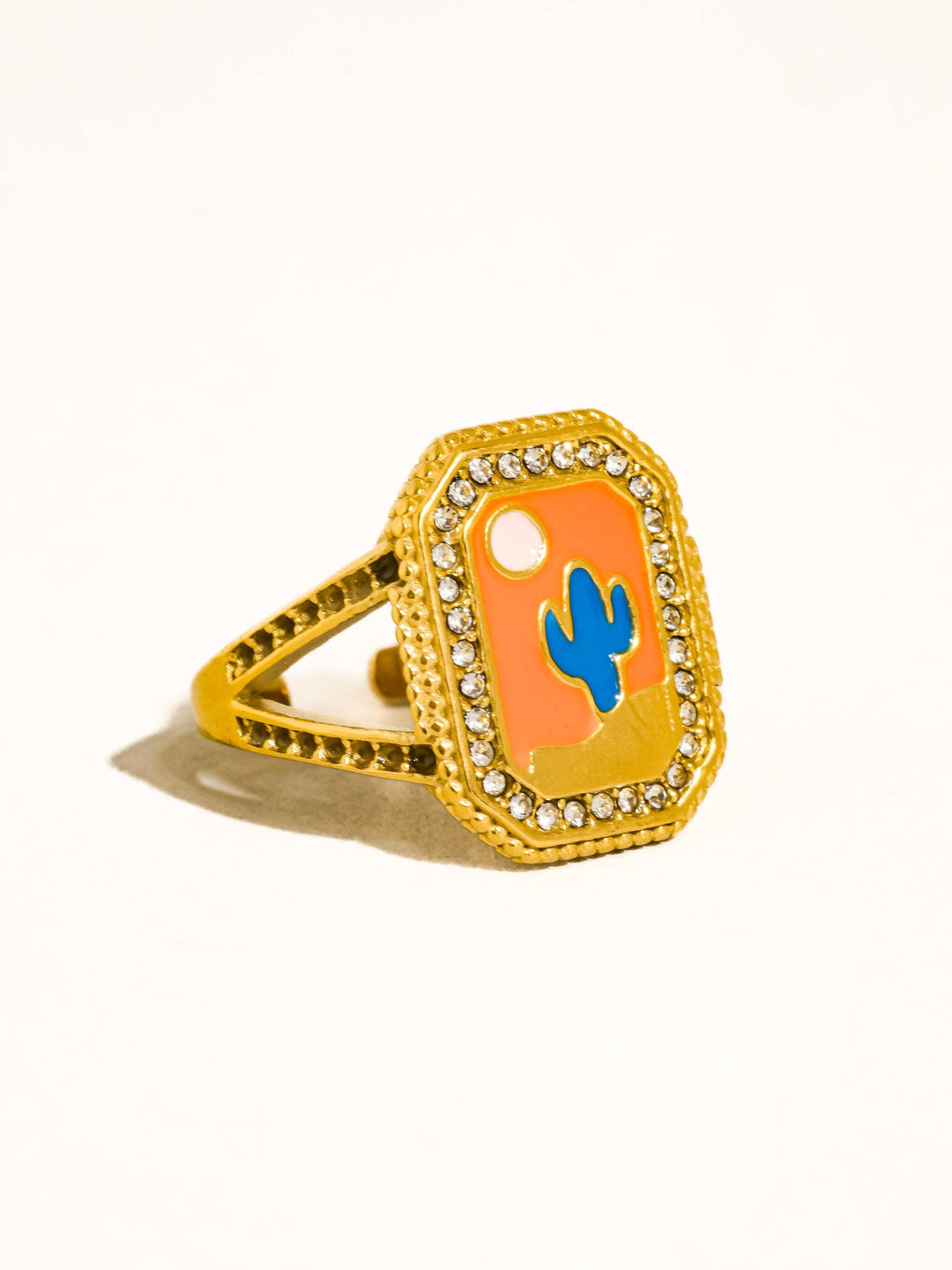 18K Gold Non-Tarnish Statement Ring