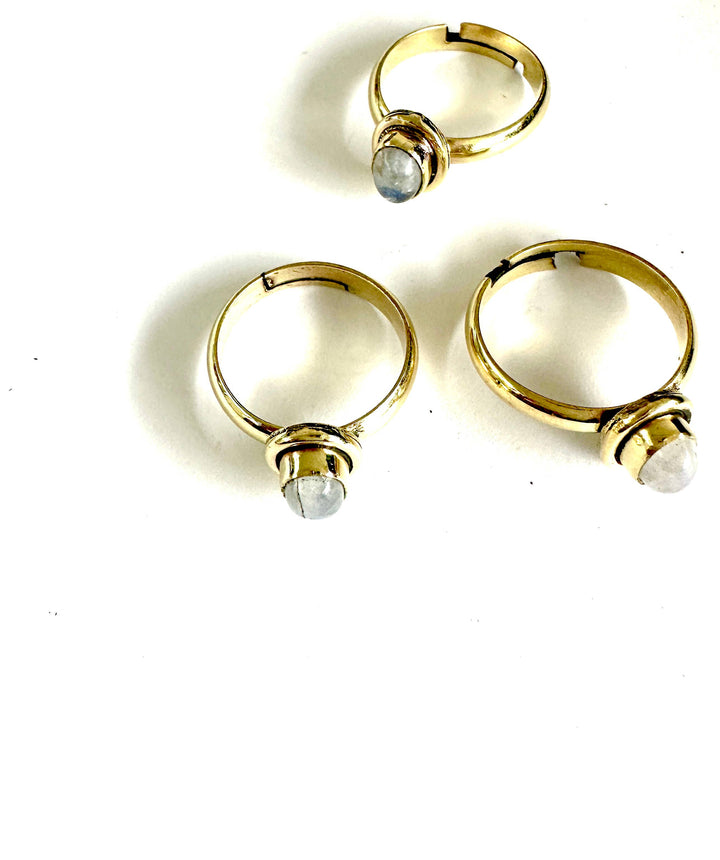 Nia Crystal Rings: Turquoise