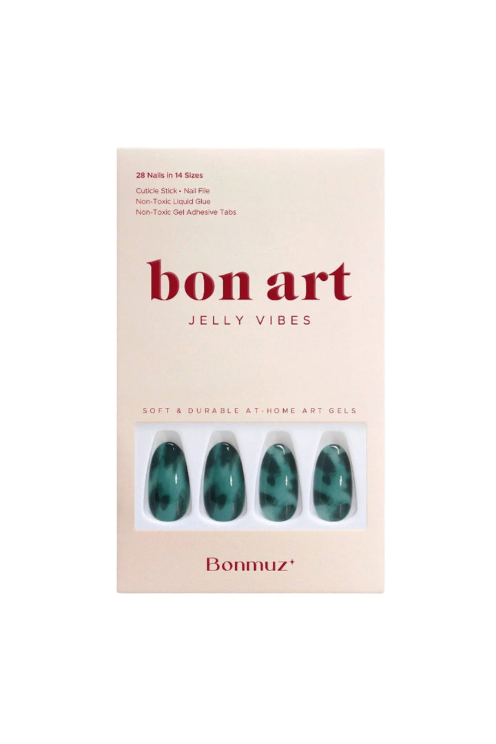 Bonmuz - Emerald Amber | Soft & Durable Press-On Nails